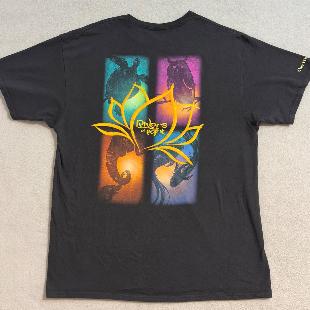 Disney Rivers of Light Animal Kingdom Cast Exclusive Black Graphic Tee Large